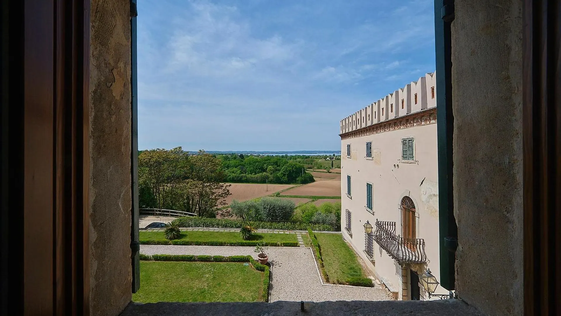Al Castello Elegante Residenz Mit Schwimmbad Apartment Lazise